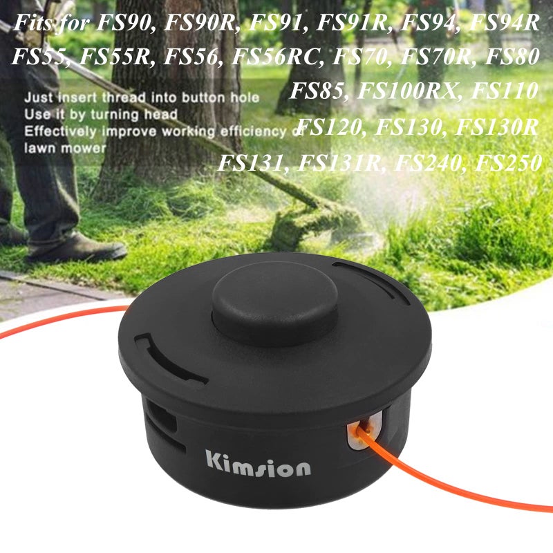 Kimsion 25-2 Trimmer Head 4002 710 2191 for STIHL FS55 FS55R FS56 FS56RC FS70 FS70R FS85 FS90 FS90R FS91R FS94R FS100RX FS110 FS111R FS111RX FS120 FS130 FS131R FS240 FS250 Brushcutter 4002 710 2108 - Image 3